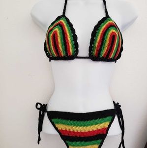 Crochet rasta bikini